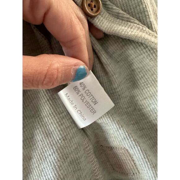 Beau Hudson Sweater Baby 9-12 Months Gray Cardigan Ribbed Unisex Minimalist - Picture 4 of 8